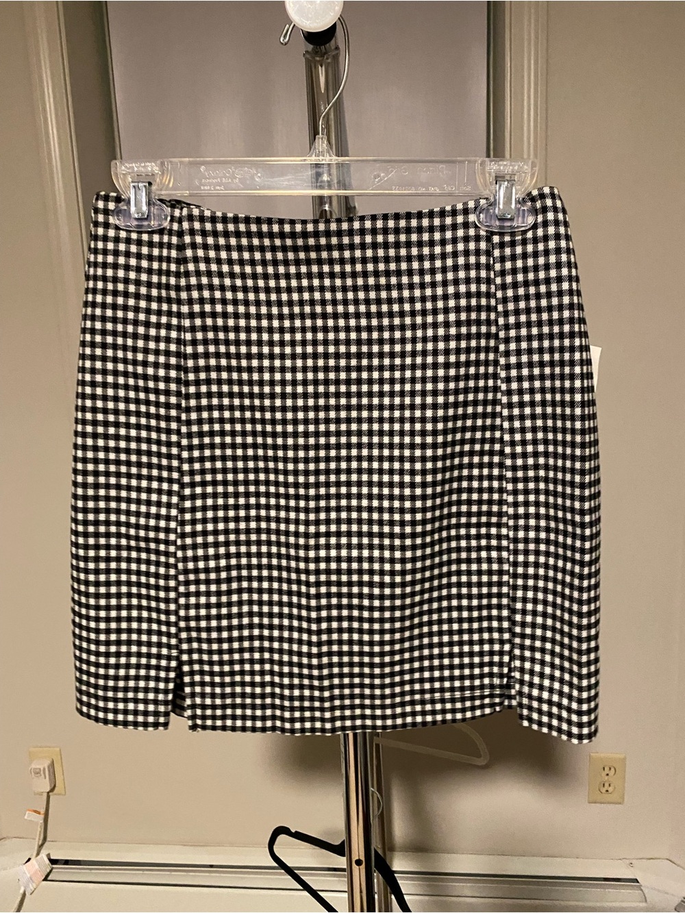 Eyeshadow Black and White Gingham Mini Skirt